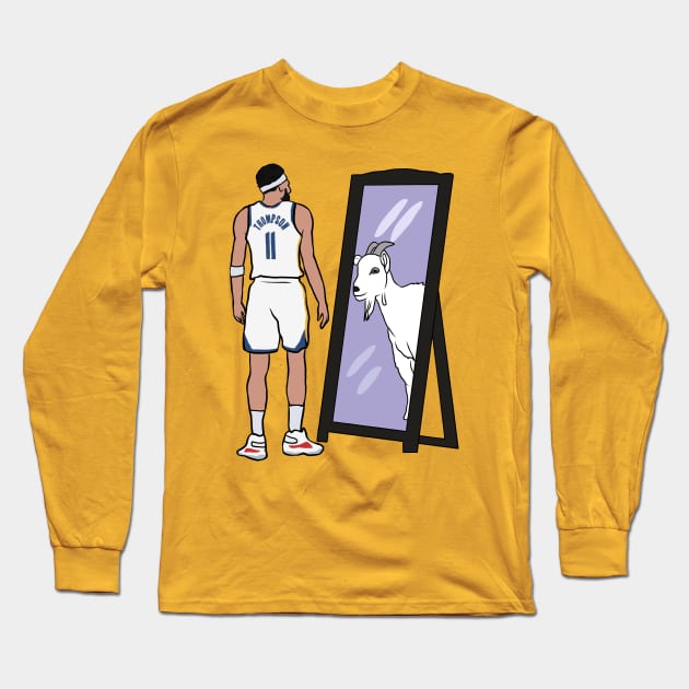 Klay Thompson Mirror GOAT Long Sleeve T-Shirt by rattraptees